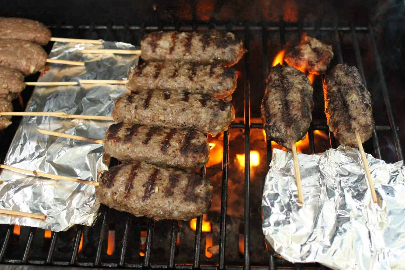 Grilled Beef Kofta Kebab Skewers -